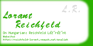 lorant reichfeld business card
